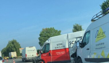 choc entre un poids lourd et deux utilitaires sur la 4 voies