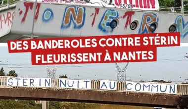 des banderoles fleurissent contre Pierre-Édouard Stérin