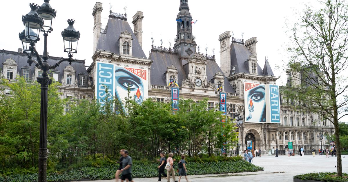 «Devant l’Hôtel de Ville, à Paris, une forêt urbaine en trompe-l'œil»
