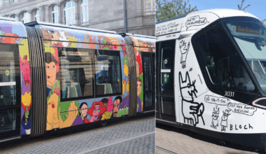 5 nouveaux trams illustrés sillonnent Strasbourg