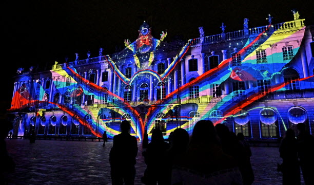  Le vidéo-mapping "La Belle Saison" en 2024. Photo ER/ Cédric Jacquot