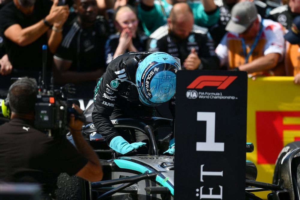 George Russell, vainqueur du GP du Canada avec Mercedes.