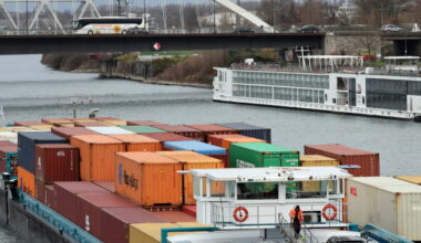 le volume de fret en hausse sur le Rhin