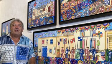 Claude Combas raconte en peintures le Quartier Haut de Sète, celui de son enfance et de ses premiers souvenirs
