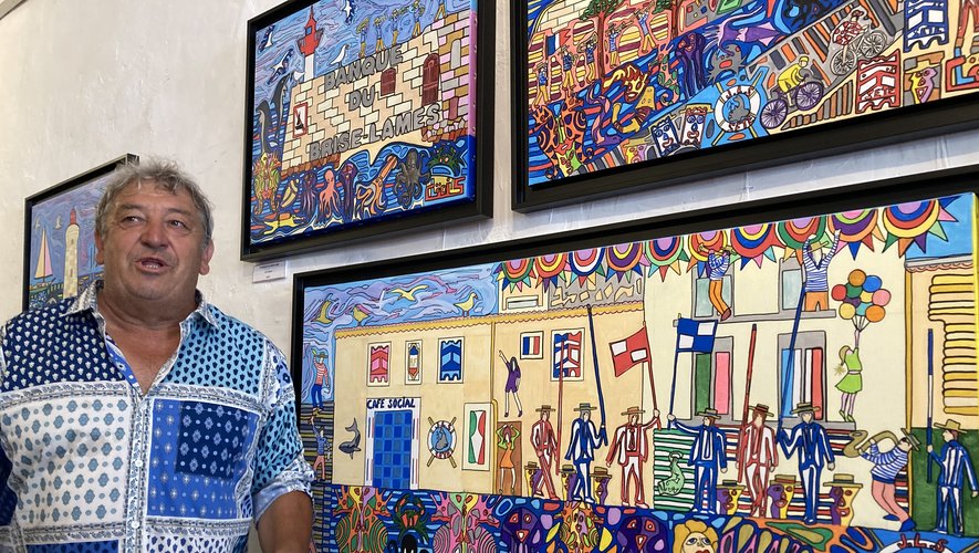 Claude Combas raconte en peintures le Quartier Haut de Sète, celui de son enfance et de ses premiers souvenirs