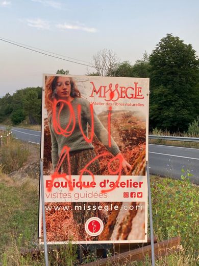 L’entreprise Missegle a été prise pour cible durant cette action.