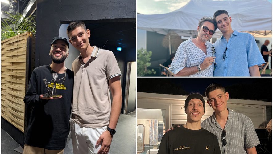 VIDÉO. Clara Luciani, Hoshi, BigFlo & Oli… Aux Déferlantes, Enzo réalise son rêve et offre ses sculptures aux artistes