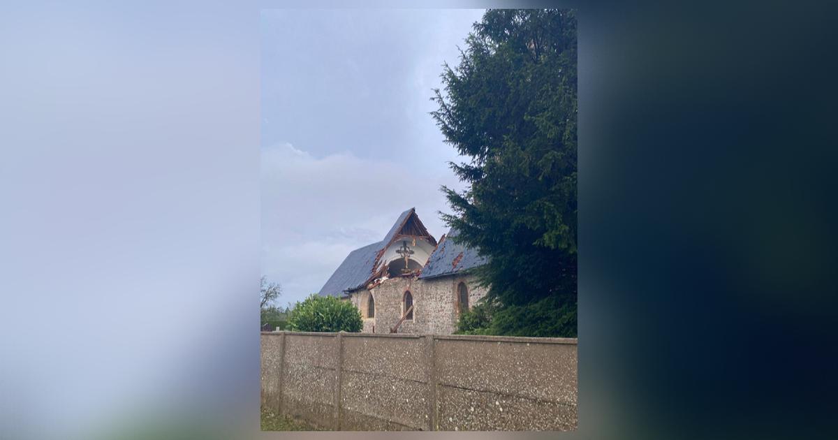 une église d’un petit village de Normandie a été éventrée par un violent orage
