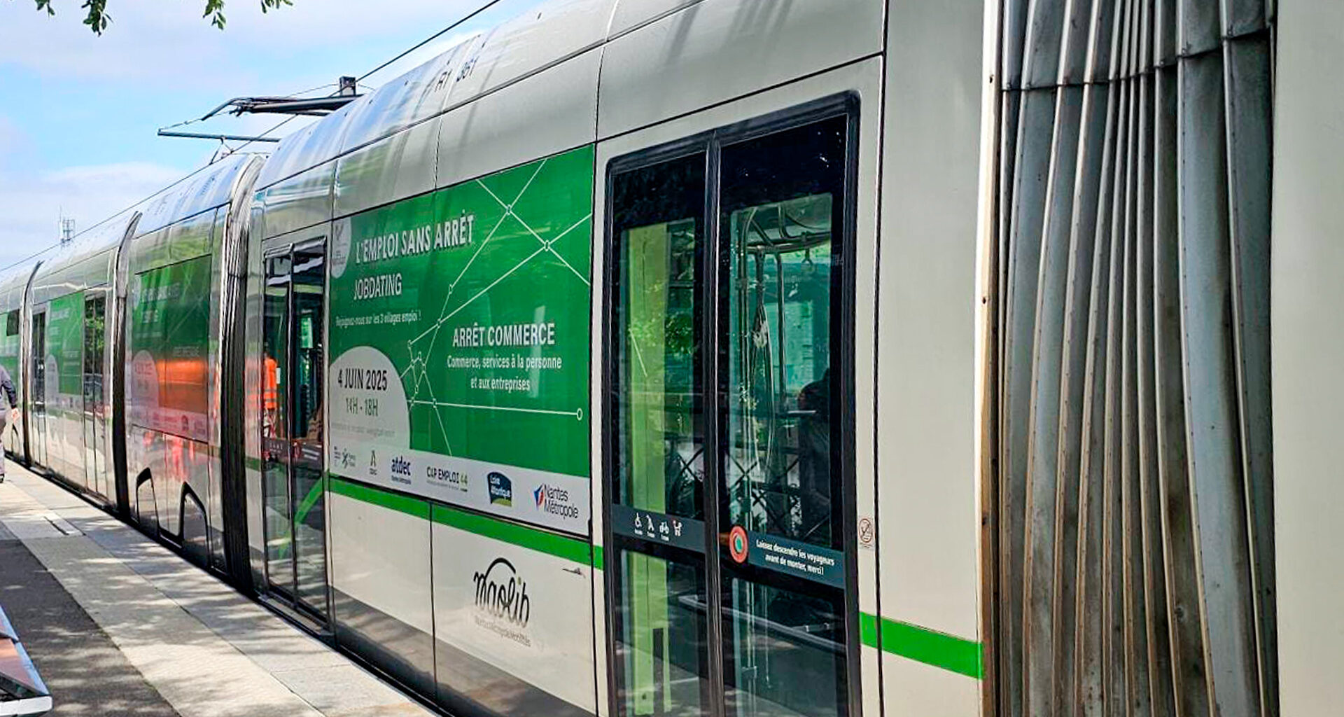 à Nantes, le tramway suit le meilleur itinéraire vers l’emploi