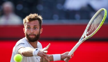 Corentin Moutet tombeur de Taylor Fritz, au premier tour du tournoi du Queen