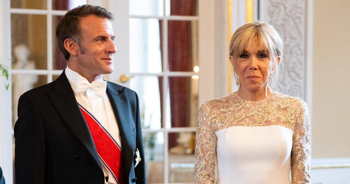En robe immaculée Louis Vuitton, Brigitte Macron brille au bras du roi Harald V de Norvège