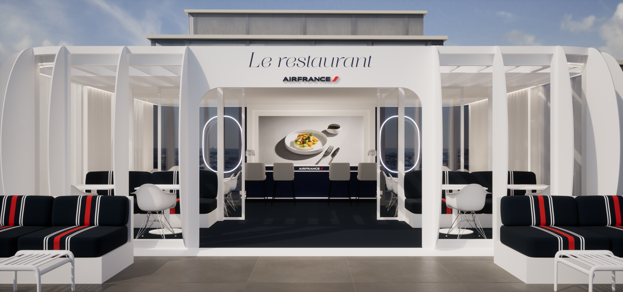 Air France ouvre un restaurant avec ses menus Business sur un mythique rooftop à Paris