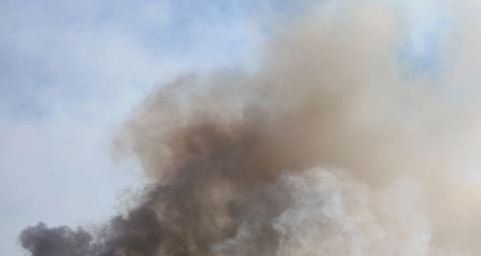 un véhicule en feu en direction de Montpellier
