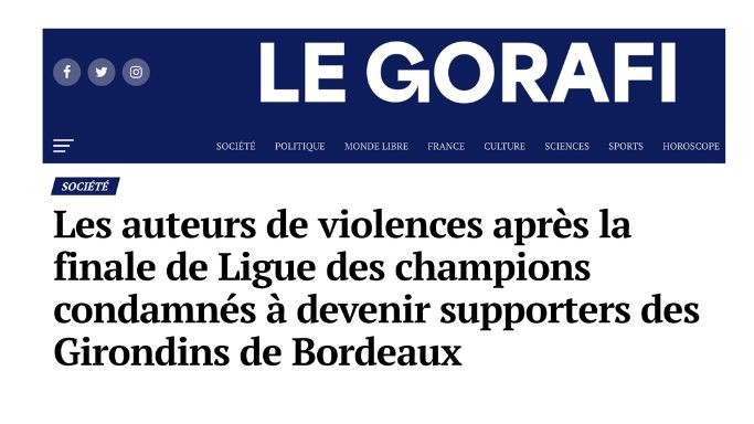 Girondins : Le Gorafi tourne en dérision la descente aux enfers de Bordeaux