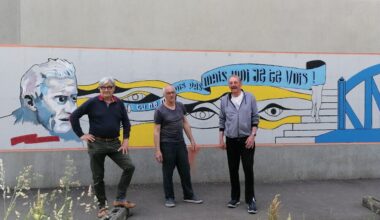 c'est quoi ces trois fresques sur les murs du cinéma ?