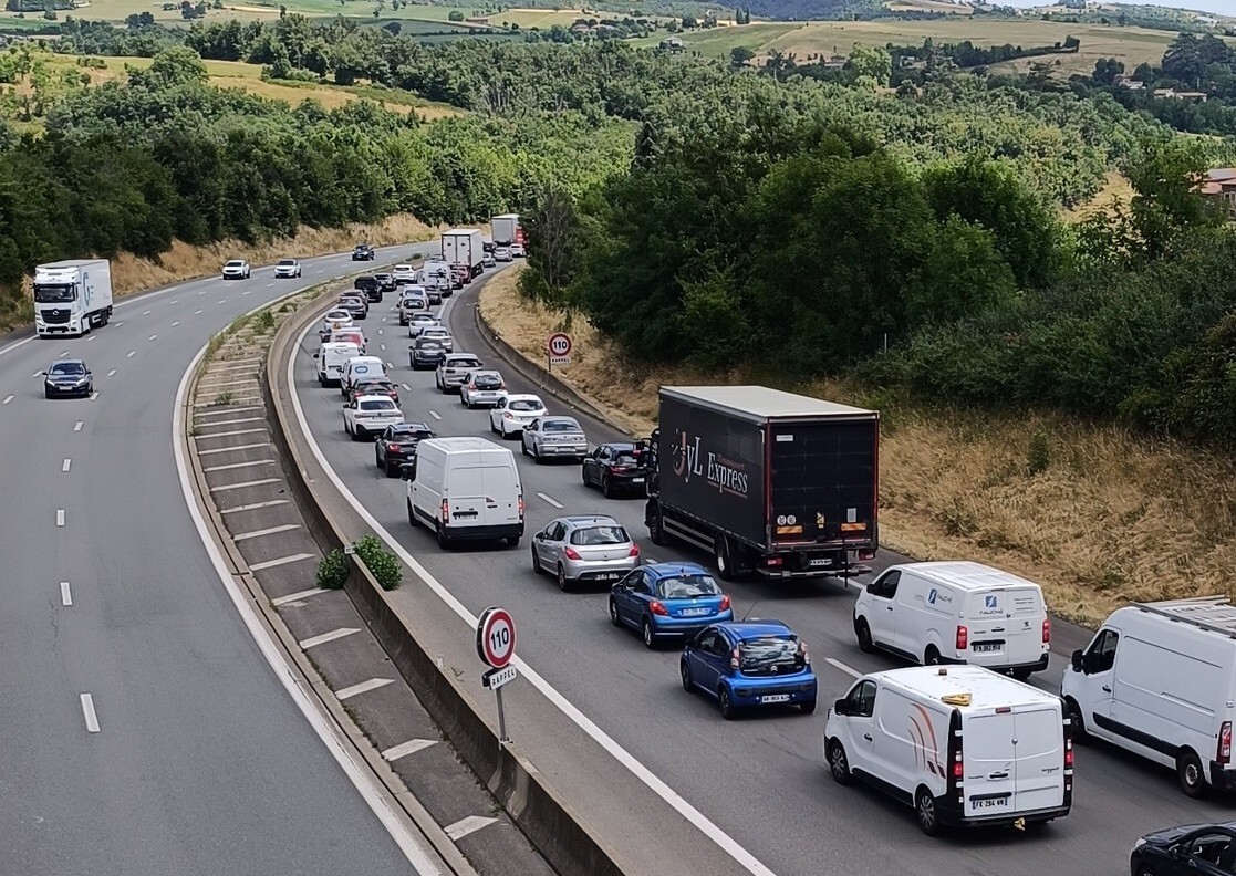 A47. Un accident entre Saint-Etienne et Lyon provoque plusieurs kilomètres de bouchons