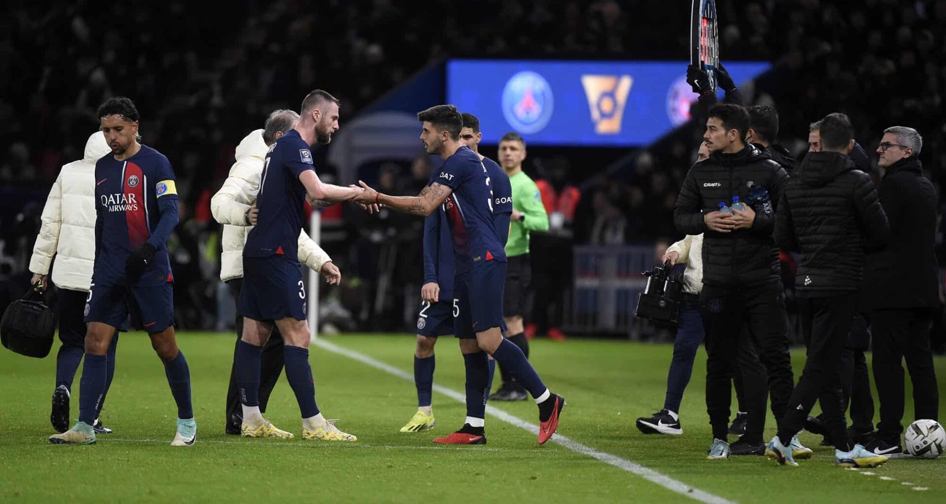 Milan Skriniar et Lucas Beraldo avec le PSG (PSG.FR)