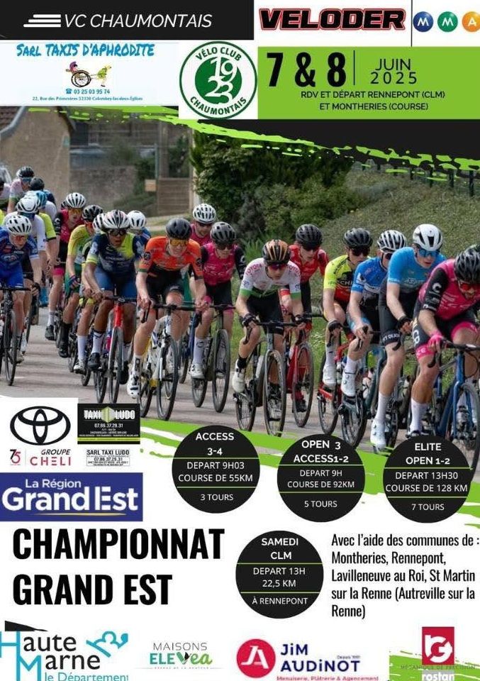 Championnat du Grand Est - CLM : Les engagés - Actualité