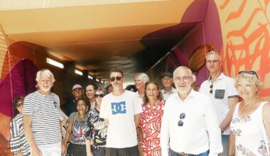 Une fresque illumine le passage sous terrain de Kermelo, à Lorient