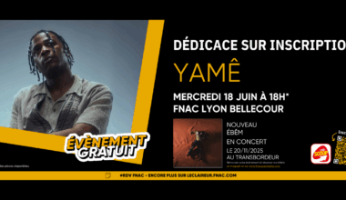 Yamê en dédicace à la Fnac Lyon Bellecour pour la sortie de son album EBEM