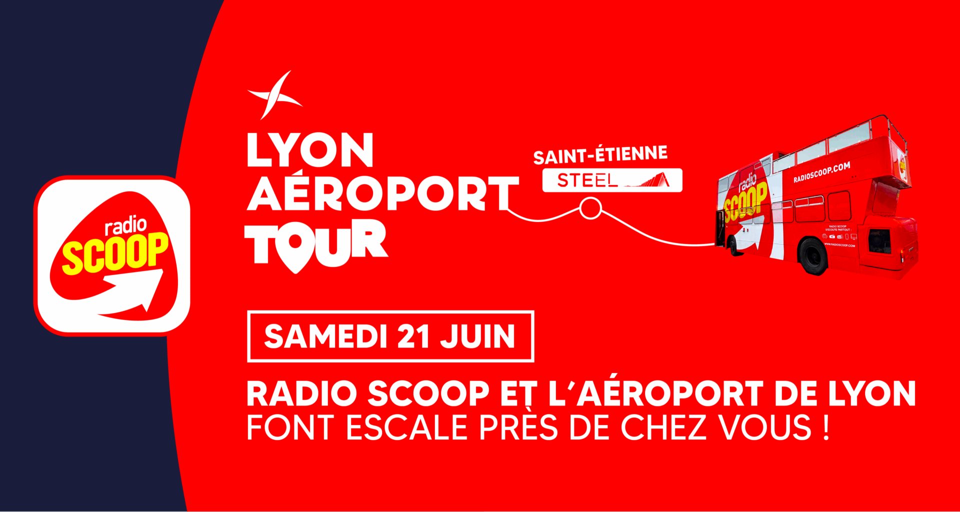 Radio SCOOP & Aéroport de Lyon font escale à Sainté !
