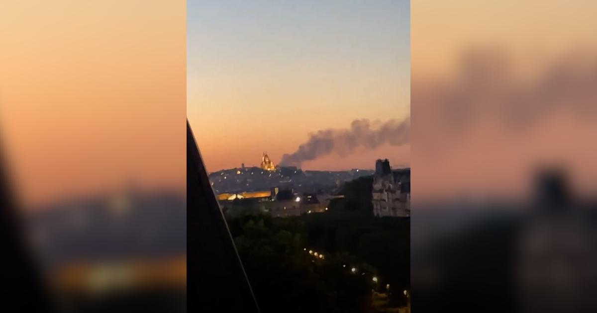 les images de l’important panache de fumée