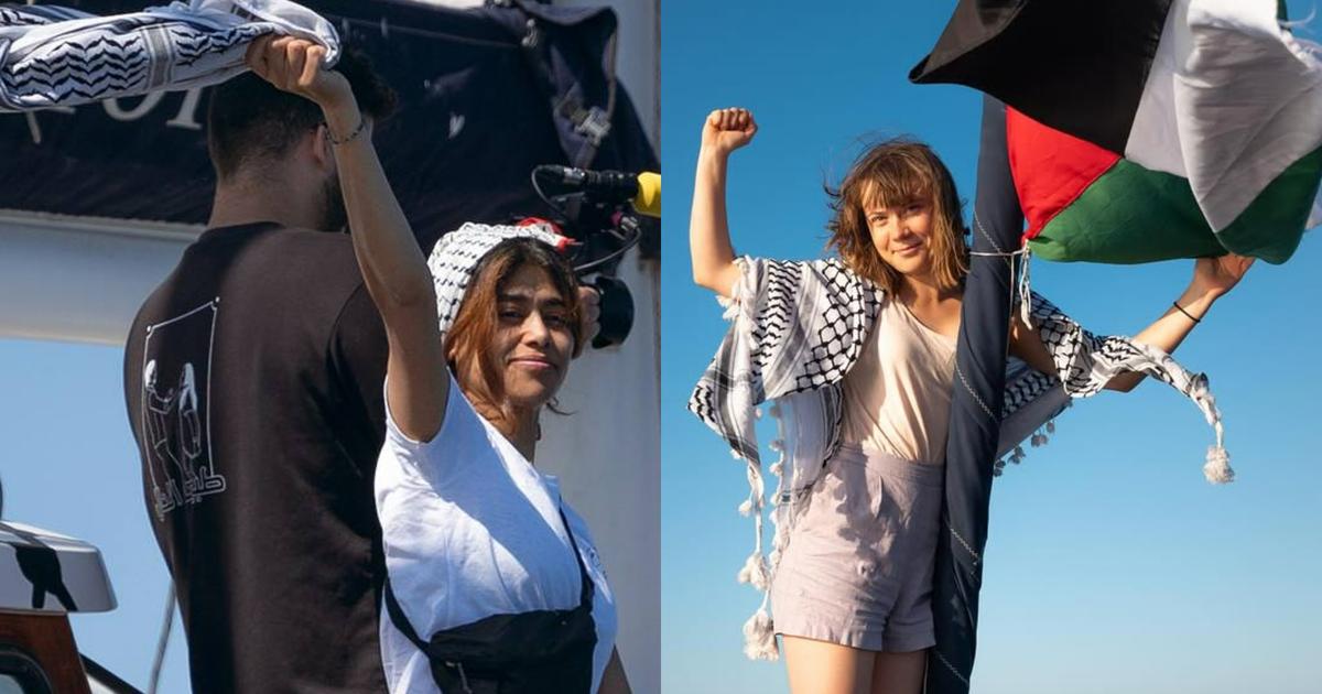 Le bateau humanitaire transportant Rima Hassan et Greta Thunberg se rapproche de Gaza