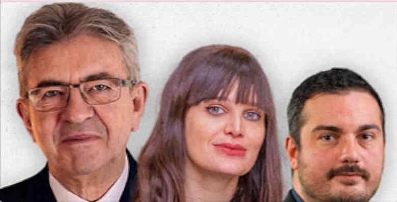 Jean-Luc Mélenchon, Alma Dufour et Maxime Da Silva  - Illustration LFI