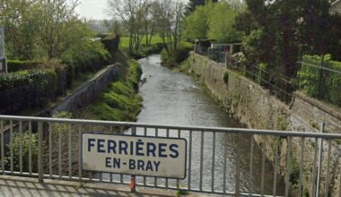 Seule exception notable : l’Epte, dans le pays de Bray, où la situation est jugée sèche  - Illustration Google Maps