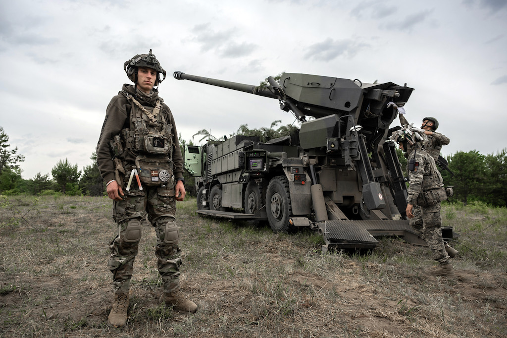 Artilleurs ukrainiens de la 148e brigade d’artillerie, en 2023, entraînement. Photo © Communication 148-ма окрема артилерійська бригада