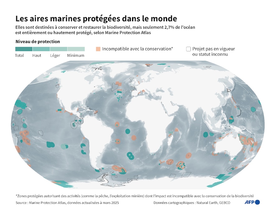 Les aires marines protégées dans le monde