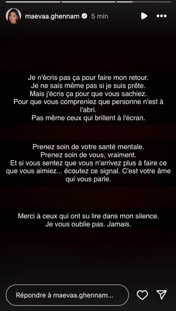 Maeva Ghennam, victime d’un burn-out, disparaît complètement et révèle avoir songé au suicide