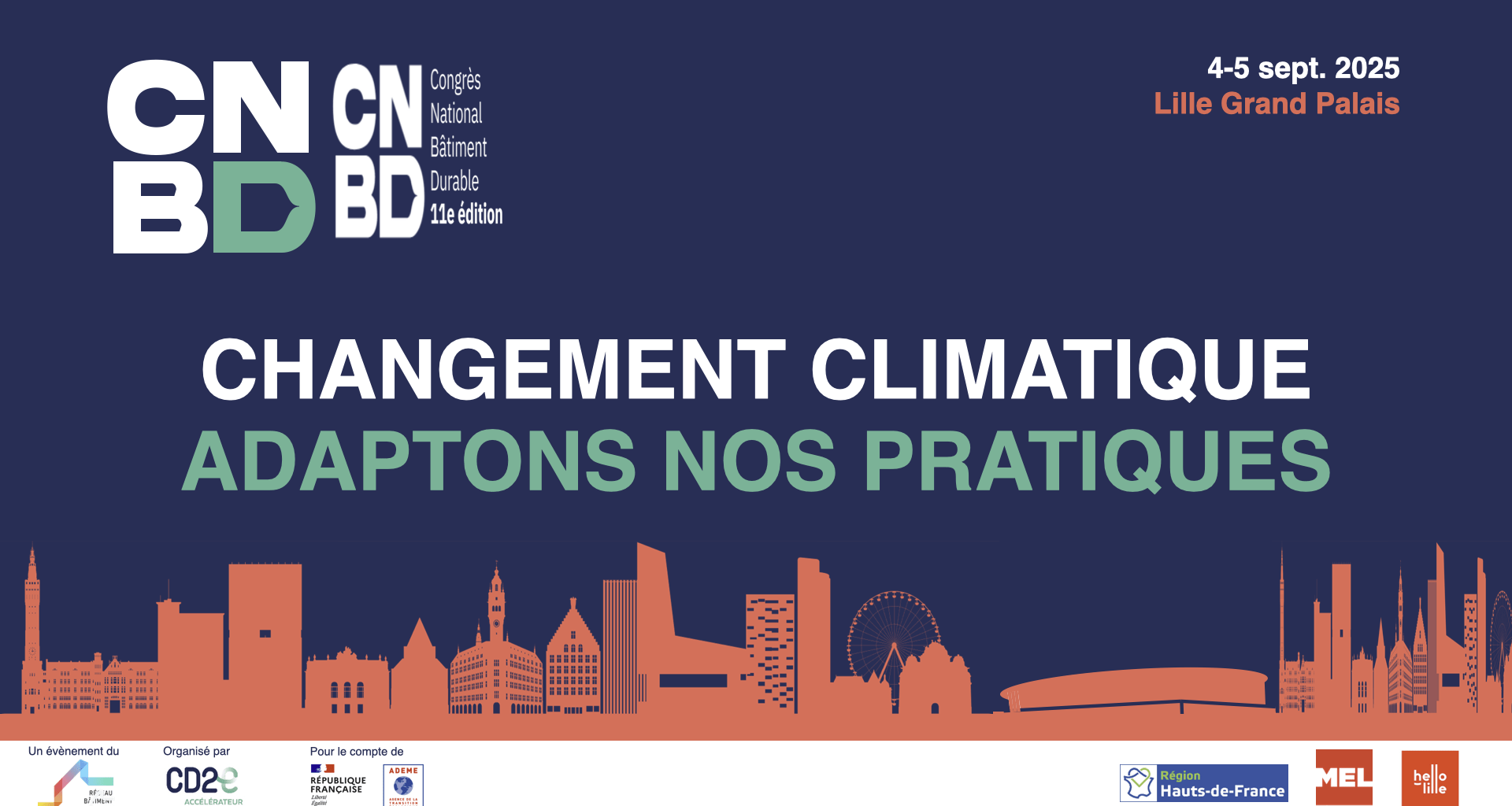 Le Congrès National du Bâtiment Durable s’installe à Lille en septembre 2025