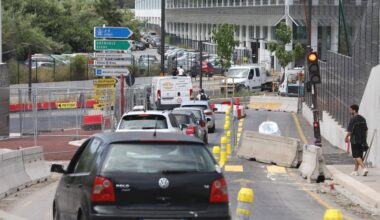 L’ancienne sortie de la voie Mathis encore embouteillée (et ça devrait durer un moment)