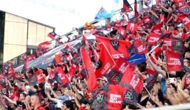Un écran géant installé dans le centre-ville de Toulon pour la demi-finale de Top 14 du RCT