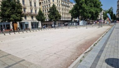 Lyon. Malgré la canicule, la fontaine République est à sec -