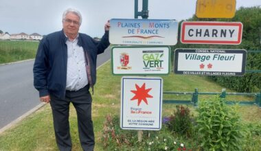 Fière de son biométhane, Charny est la première commune d’Île-de-France à installer un panneau « gaz vert » à son entrée