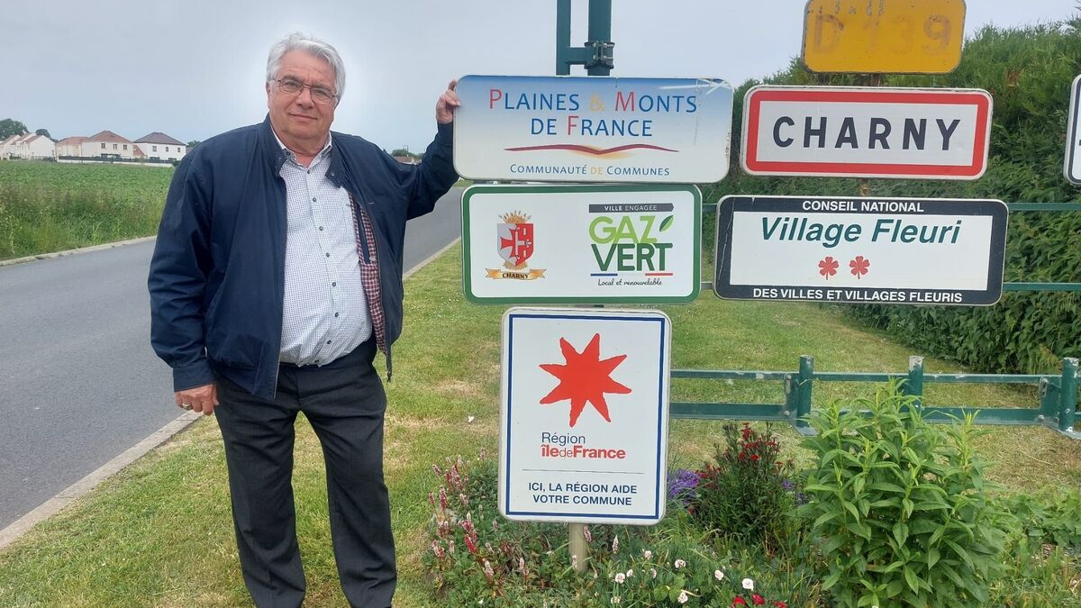 Fière de son biométhane, Charny est la première commune d’Île-de-France à installer un panneau « gaz vert » à son entrée