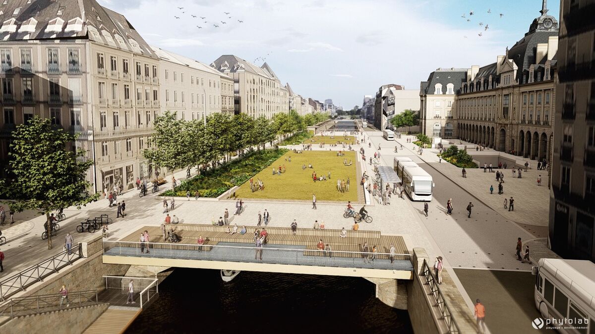 Rennes libère son fleuve du béton pour s’adapter au changement climatique, un projet critiqué