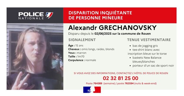Le jeune homme a disparu sur le chemin de son club de sport.