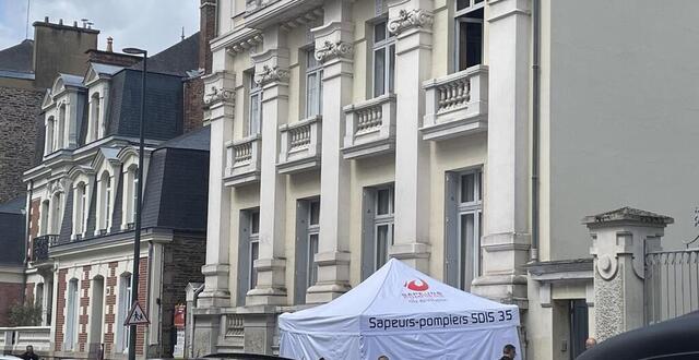photo  l’accident s’est produit dans un immeuble situé rue de la motte-picquet dans le centre-ville de rennes ce vendredi 6 juin 2025.  ©  ouest-france 