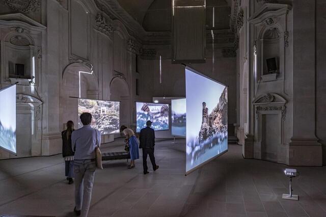 photo l’exposition dunking island, de capucine vever, dans la chapelle de l’oratoire du musée d’arts de nantes.  ©  photo presse océan-thierry butzbach