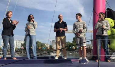 Débord de Loire : L’Imoca Les P’tits Doudous baptisé, le festival est lancé à Nantes