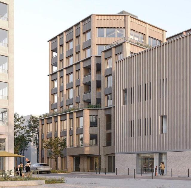 photo la maison de la danse prendra place au pied des tours de bureaux de l’îlot dory-dona.  ©  bourbouze et graindorge / jean-françois madec / bâti-nantes