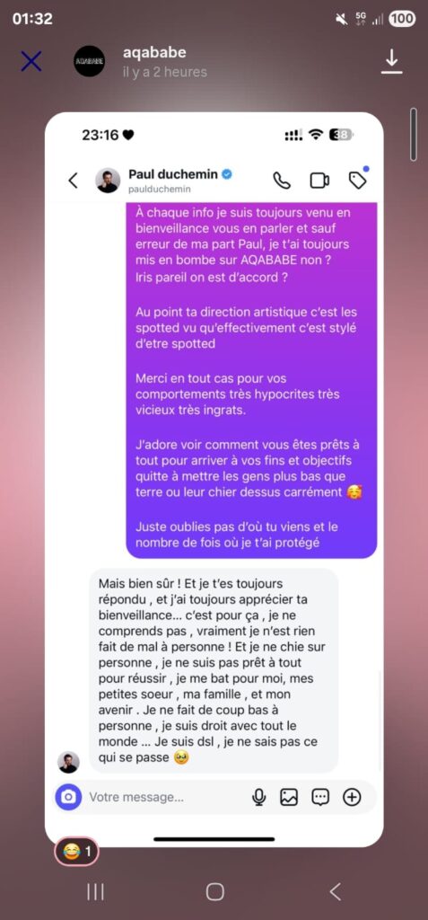 Affaire Iris Mittenaere vs Aqababe : Paul Duchemin, le meilleur ami de l’ex Miss France, tente de sauver sa peau