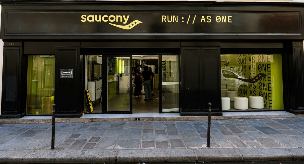 Saucony a mis sur pied un pop-up ouvert au public durant la fashion week homme