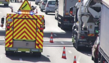 circulation en chicane et gros bouchon