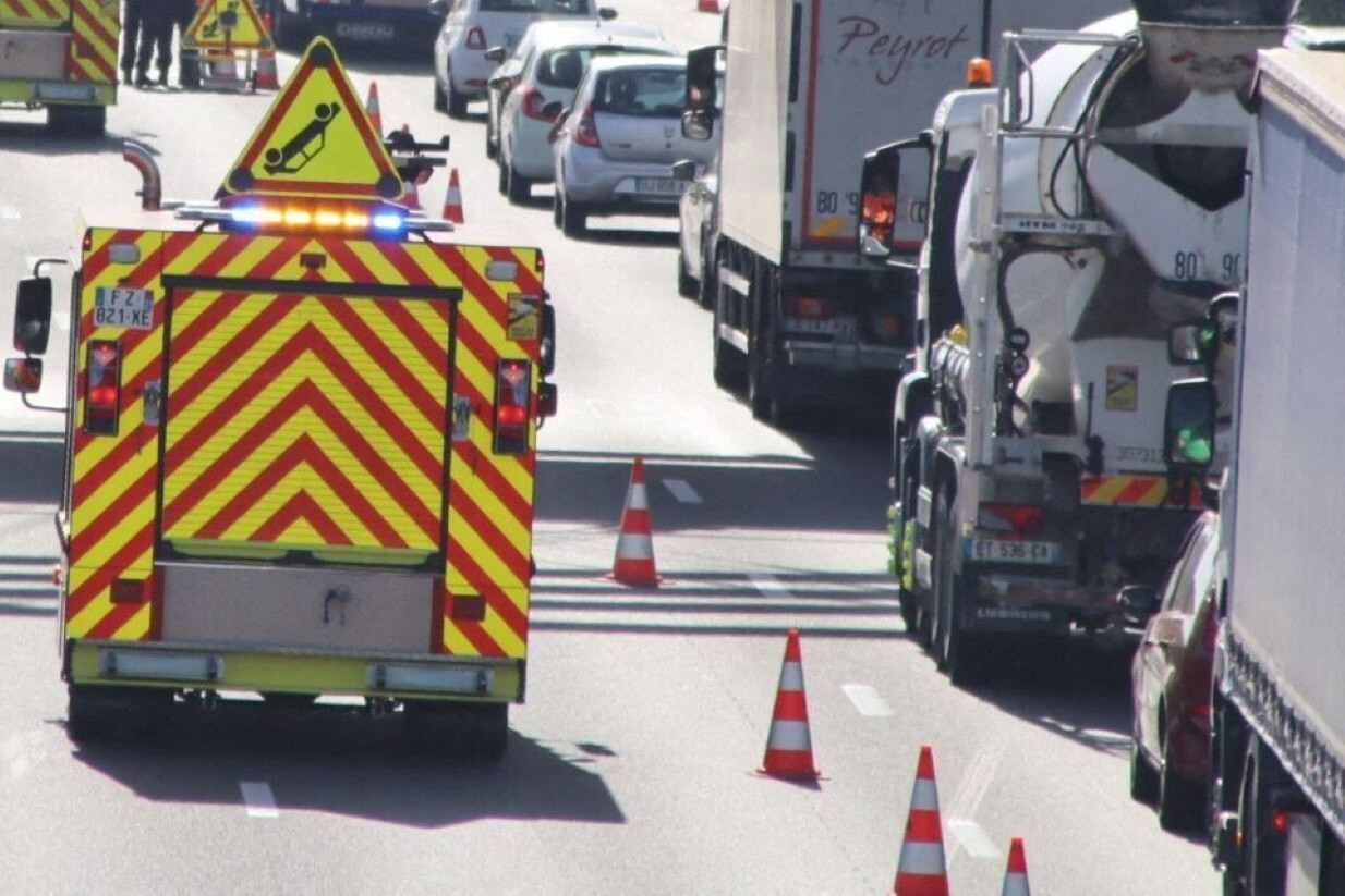 circulation en chicane et gros bouchon