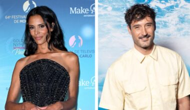 Maxi décolleté et jambes interminables pour Shy’m sur le tapis rouge de Monte-Carlo, non loin de Jérémy Frérot