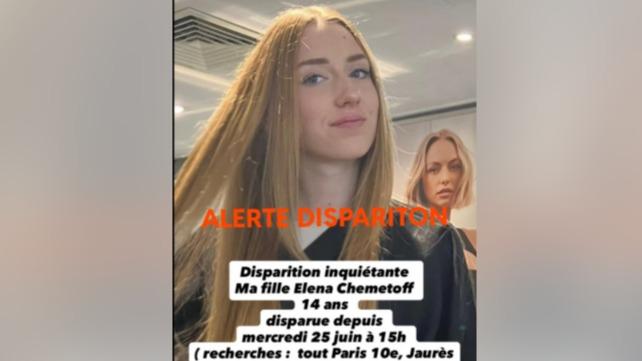 des recherches en cours pour retrouver Elena, une adolescente disparue depuis mercredi